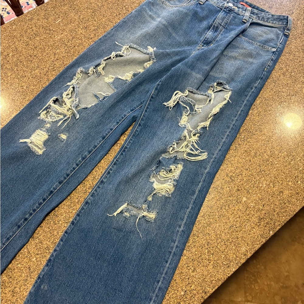 ANTHROPOLOGIE PILCRO The Joey High Rise Straight Leg Wide Leg Jean size 29 - Picture 2 of 5